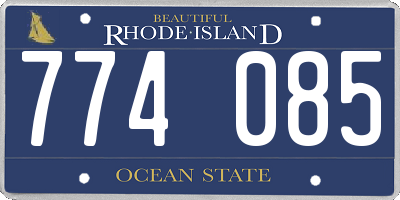 RI license plate 774085