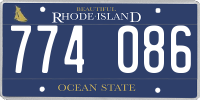 RI license plate 774086