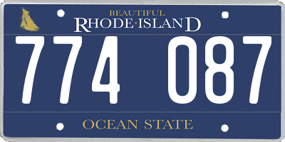 RI license plate 774087