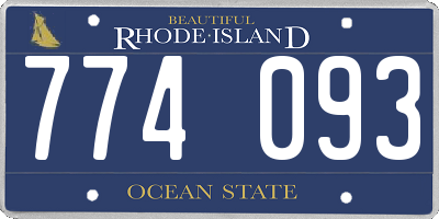 RI license plate 774093