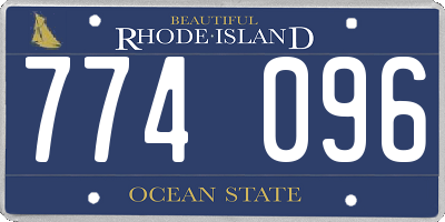 RI license plate 774096