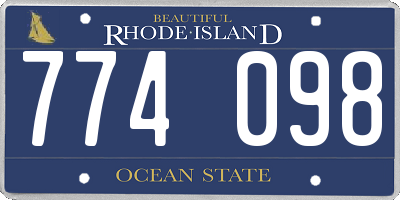 RI license plate 774098