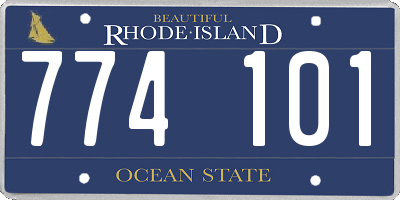 RI license plate 774101