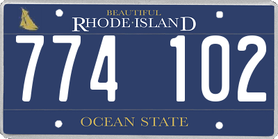 RI license plate 774102