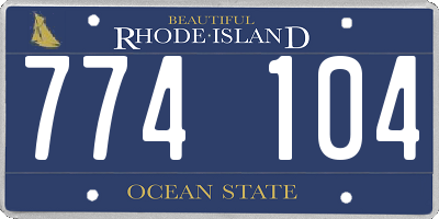 RI license plate 774104
