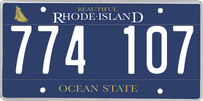 RI license plate 774107