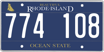 RI license plate 774108