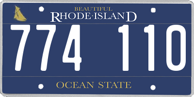 RI license plate 774110