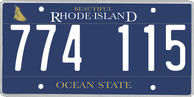 RI license plate 774115