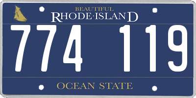 RI license plate 774119
