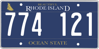 RI license plate 774121