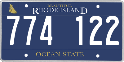 RI license plate 774122