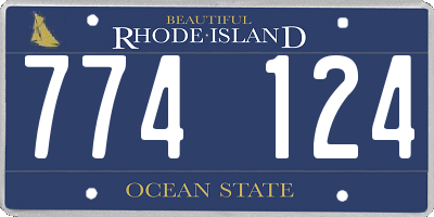 RI license plate 774124