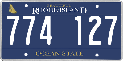 RI license plate 774127