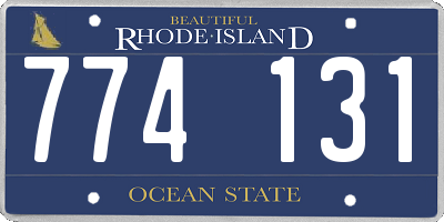 RI license plate 774131
