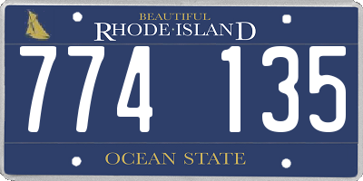 RI license plate 774135