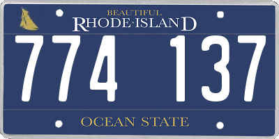 RI license plate 774137