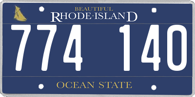 RI license plate 774140