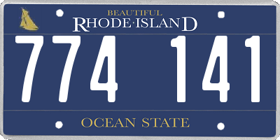 RI license plate 774141