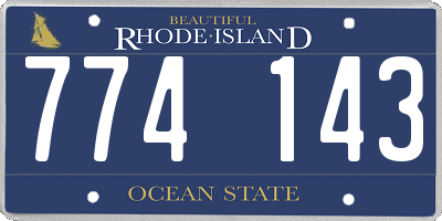 RI license plate 774143