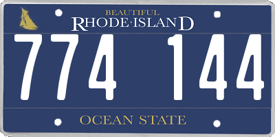 RI license plate 774144