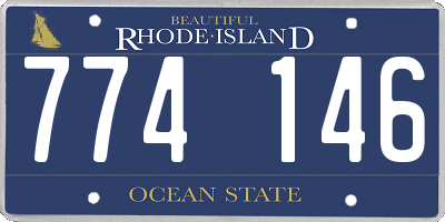 RI license plate 774146
