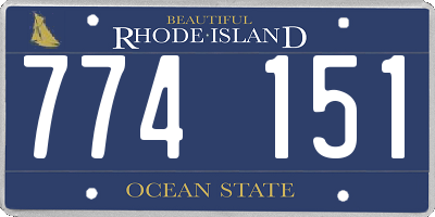RI license plate 774151