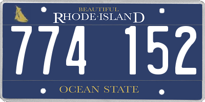 RI license plate 774152