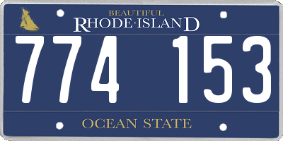 RI license plate 774153