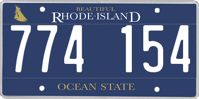 RI license plate 774154