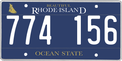 RI license plate 774156