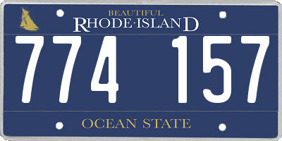 RI license plate 774157