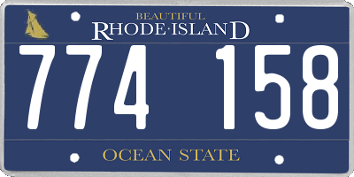 RI license plate 774158
