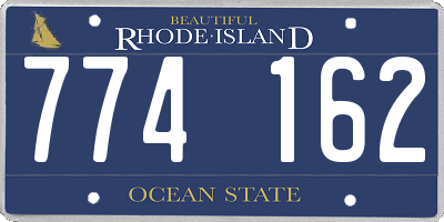 RI license plate 774162