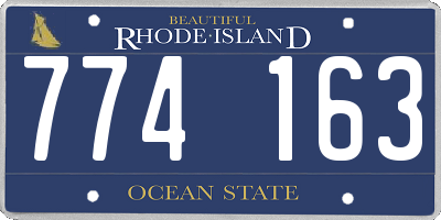 RI license plate 774163
