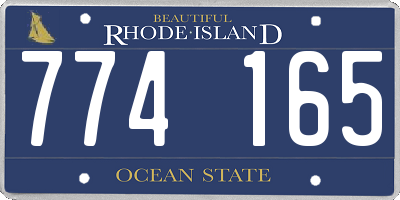 RI license plate 774165