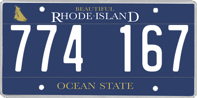 RI license plate 774167