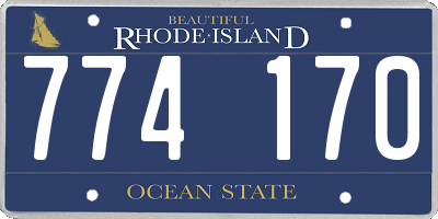 RI license plate 774170