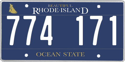 RI license plate 774171