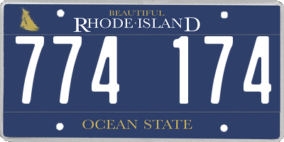 RI license plate 774174