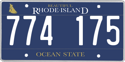 RI license plate 774175