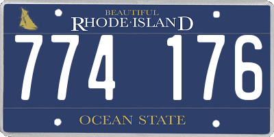 RI license plate 774176