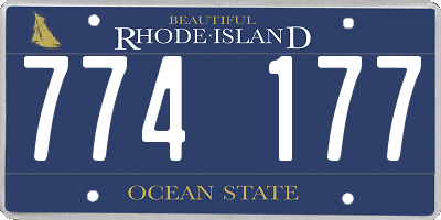 RI license plate 774177