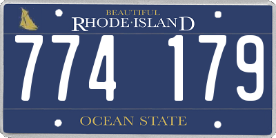 RI license plate 774179