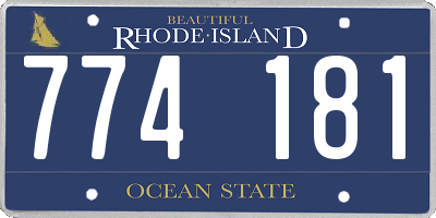 RI license plate 774181