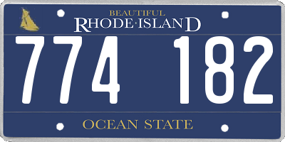 RI license plate 774182