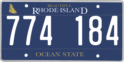 RI license plate 774184