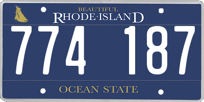 RI license plate 774187