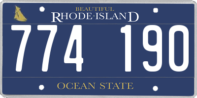 RI license plate 774190