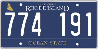 RI license plate 774191